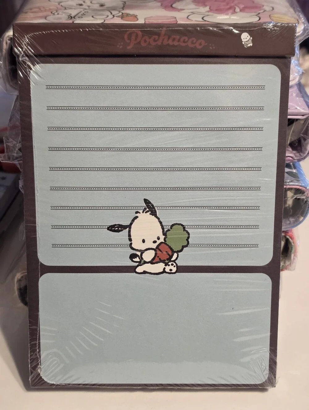 NB-2460 Pochacco Notepad — Desk pad hard back design.